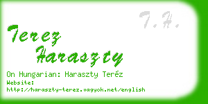 terez haraszty business card